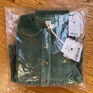 NWT Kate Quinn Long Sleeve Peter Pan Top and Flare Pant Set Shaded Spruce 3T